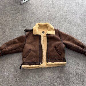 Pre-Owned Avirex Tuskegee Airmen B-3 Sheepskin Flight Jacket XXXL Bomber Coat
